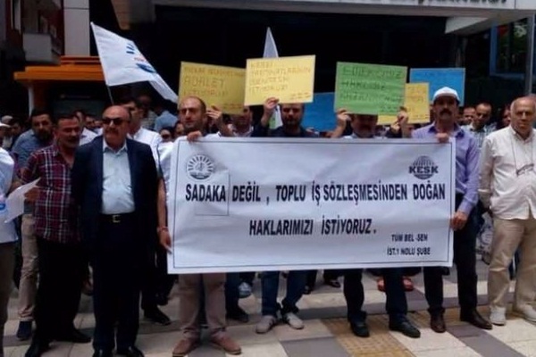 İşçiler CHP'li belediyeye karşı adalet nöbetine başladı