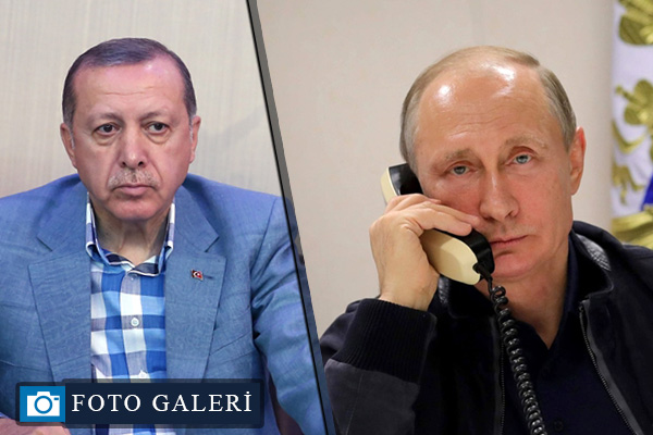 Erdoğan-Putin görüşmesinden kareler