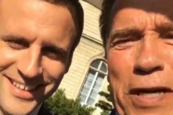 Schwarzenegger, Elysee Sarayı'nda!