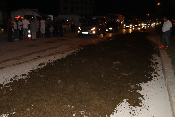 CHP'nin kamp alanına gübre döken sürücü gözaltında!