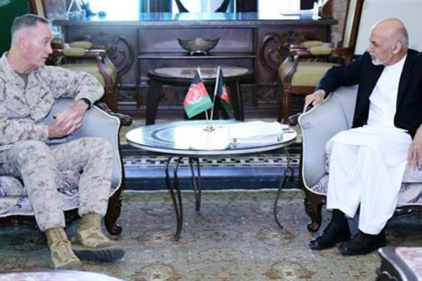 Afganistan Devlet Başkanı Dunford'u kabul etti