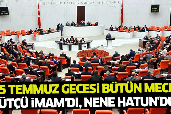 '15 Temmuz gecesi bütün Meclis Sütçü İmam'dı, Nene Hatun'du'
