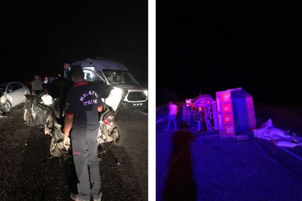 Malatya'da zincirleme kaza: 2 ölü 4 yaralı