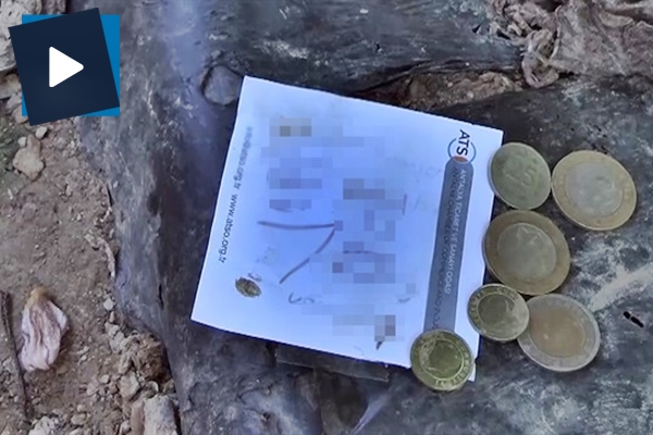 Tarladan patlıcan alan adam bu notu bıraktı