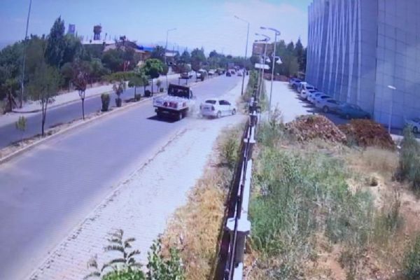 Ölüm onları teğet geçti: O anlar kamerada