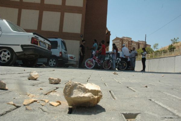 Kahramanmaraş'ta taş yağdı