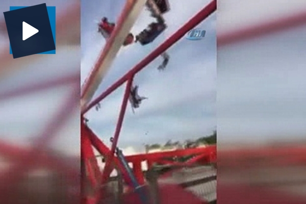 Lunaparkta korkunç kaza!