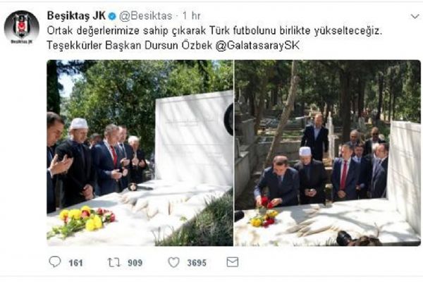 Beşiktaş'tan Özbek'e teşekkür