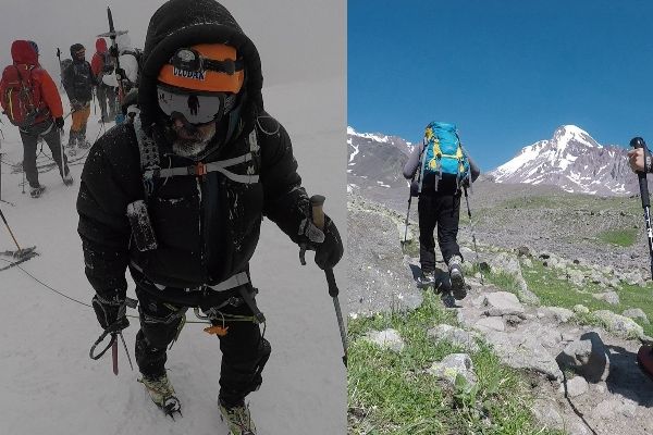 Bursalı dağcılar aynı günde iki mevsim yaşadılar