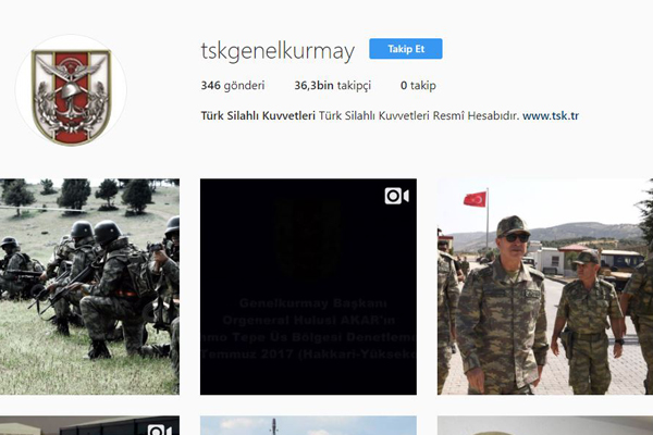 TSK, Instagram hesabı açtı