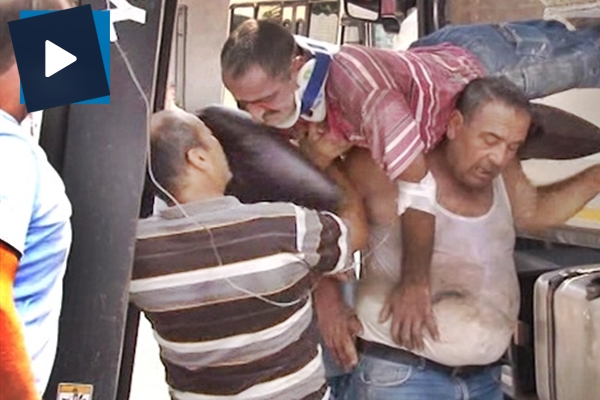 Mermer yüklü dorsede korkunç kaza