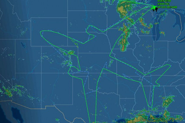 Pilotun olağanüstü uçuş rotası!