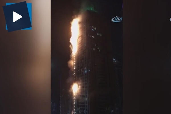 Dubai’de 86 katlı kulede yangın çıktı