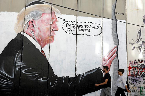 Donald Trump'a grafitili tepki!
