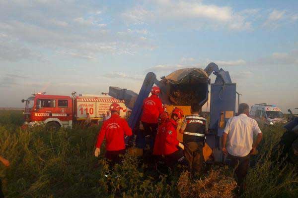 Tarım işçisi potoz makinesine düşerek can verdi