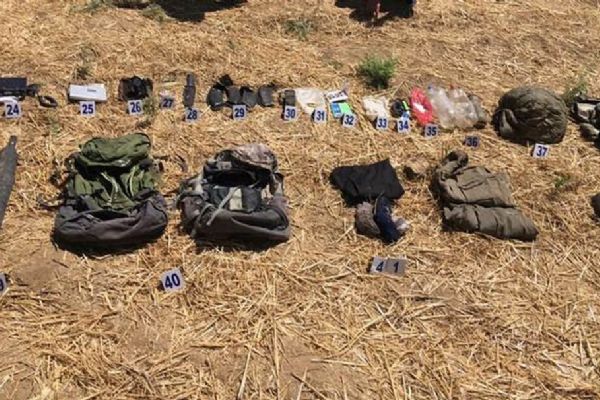 Batman'da PKK'lıların sırt çantalarında çok sayıda mühimmat ele geçirildi