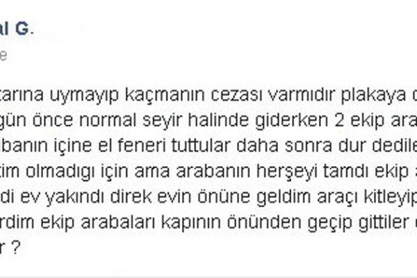 Ehliyetsiz sürücü suçunu internetten paylaştı