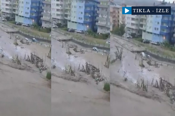 Otomobilini kurtarmak isterken canından oluyordu