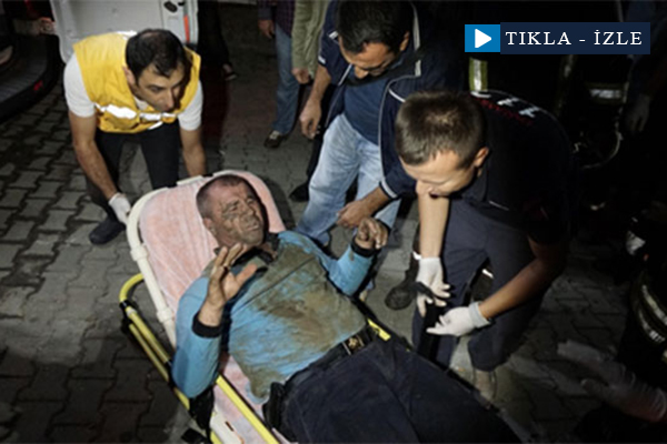 Söndürdüğü bina üzerine çöktü!