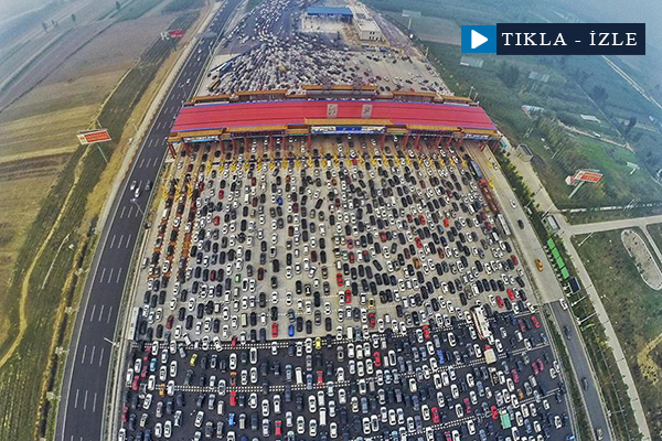 Çin'de çılgın trafik