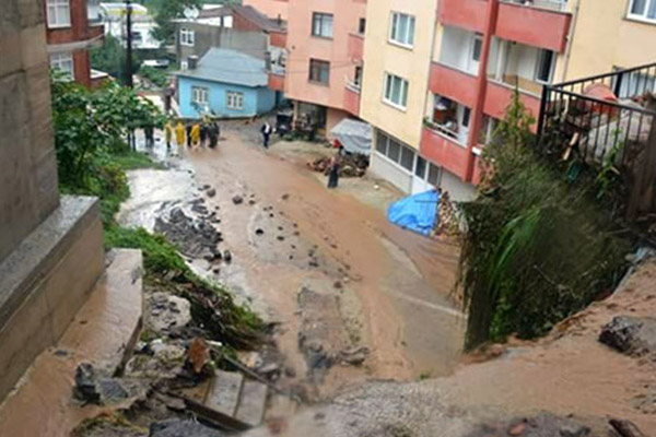 Giresun'u sel bastı