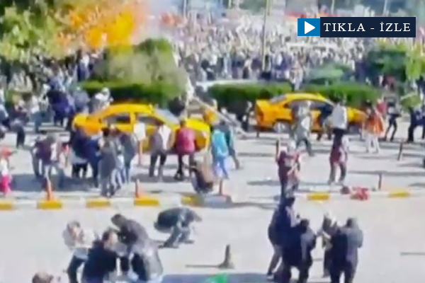 Patlama anı güvenlik kamerasında