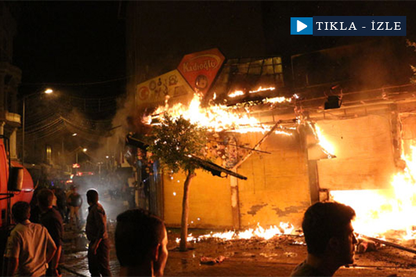 Turistik çarşı alev alev yandı!