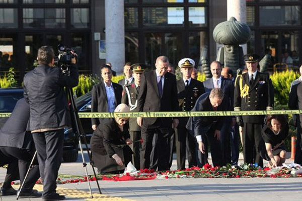 Erdoğan patlamanın olduğu yerde