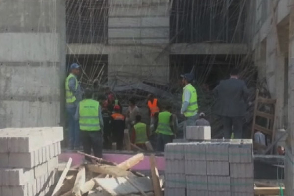 Tıp fakültesi inşaatında göçük