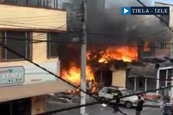 Uçak binaya çarptı: 5 kişi öldü