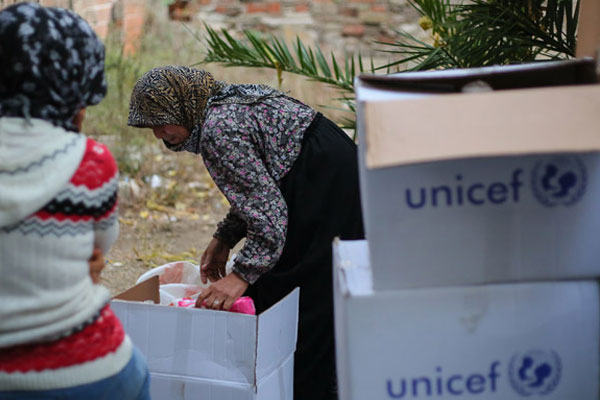 Mültecilere UNICEF yardımı
