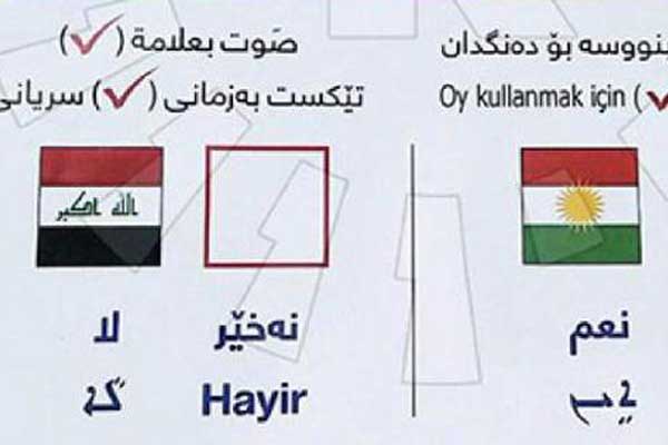 Kerkük gündemde! IKBY referandumu için 3 dilde oy pusulası basıldı