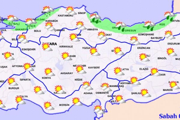 Yurt genelinde hava durumu