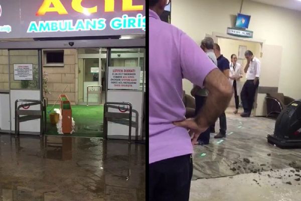 Erzurum'da Acil servisi su bastı