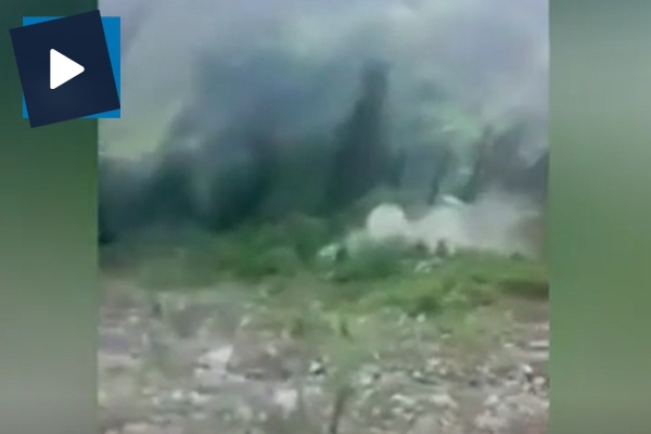 Otobüs uçurumdan işte böyle yuvarlandı!