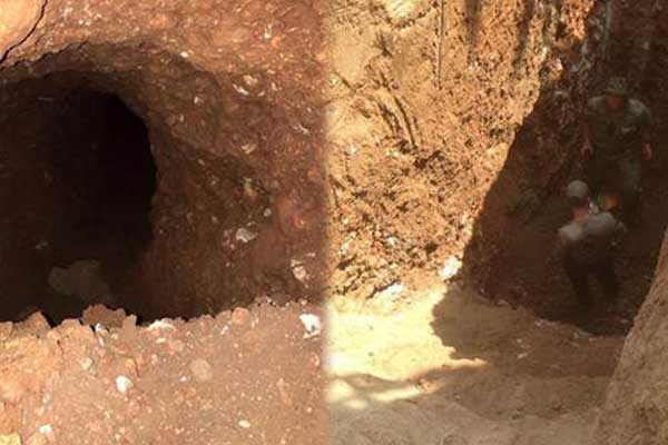 Nusaybin'de 40 metrelik tünel bulundu