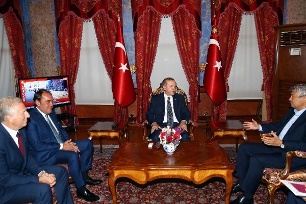 Demirören ve Lucescu'dan Cumhurbaşkanı Erdoğan'nı ziyaret