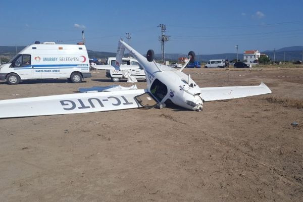 Çanakkale'de korkutan uçak kazası: 1 yaralı