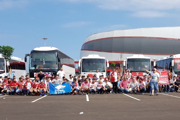 Samsunsporlu taraftarlar, Eren Bülbül için Trabzon'a gitti