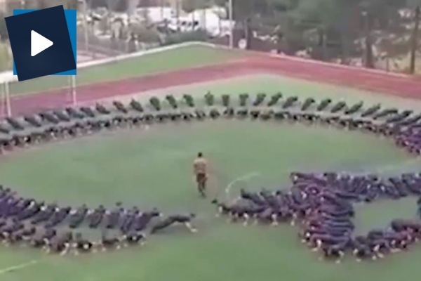 PÖH'ler 'Allah' diyerek şınav çekti