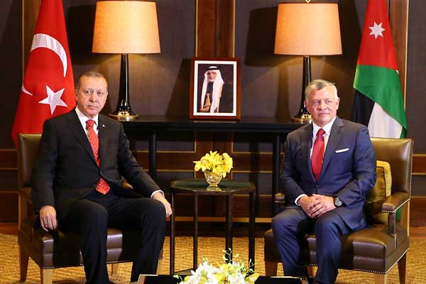 Ürdün Kralı'ndan Erdoğan'a teşekkür