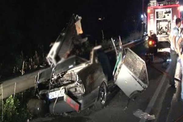 Beykoz-Riva yolunda kaza