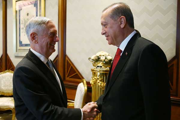 Erdoğan, ABD Savunma Bakanını kabul etti