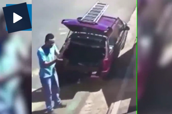 Otomobilinin camını kırdı, kendini alkışladı!