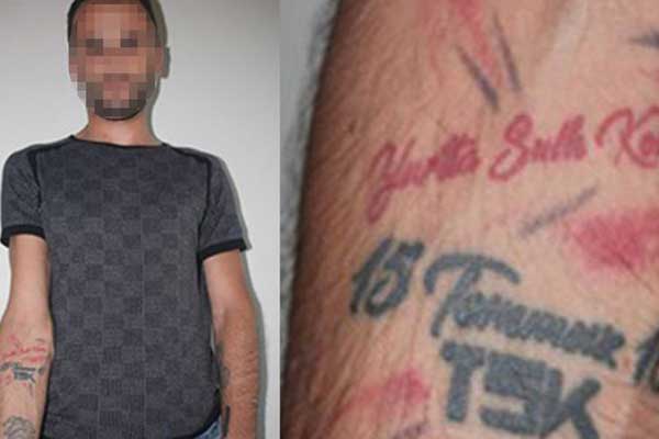 'Yurtta Sulh Konseyi' dövmesi yaptıran kişi yakalandı