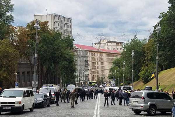 Kiev'in merkezinde patlama