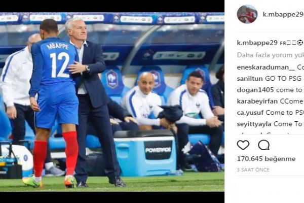 Beşiktaşlı taraftarlardan Mbappe'ye gönderme