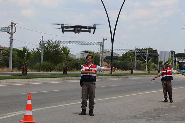 İHA ile trafik uygulaması