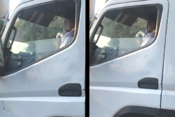 Seyir halinde uyuşturucu madde kullanırken görüntülendi