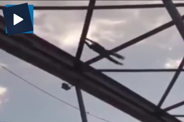 'Örümcek Adam' metrelerce yüksekten düştü